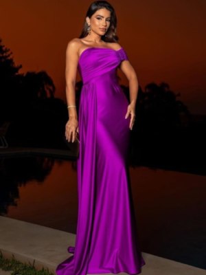 Vestido Violeta media manga