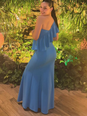 Vestido celeste media manga