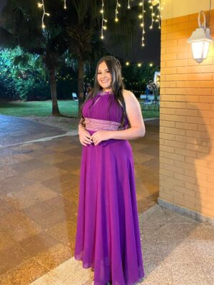 Vestido Violeta con cuello