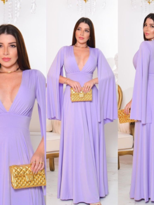 Vestido lila largo