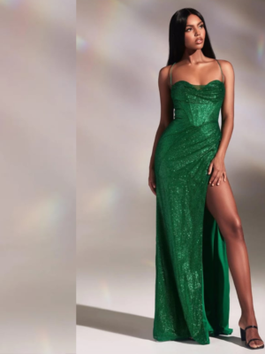 Vestido verde esmeralda