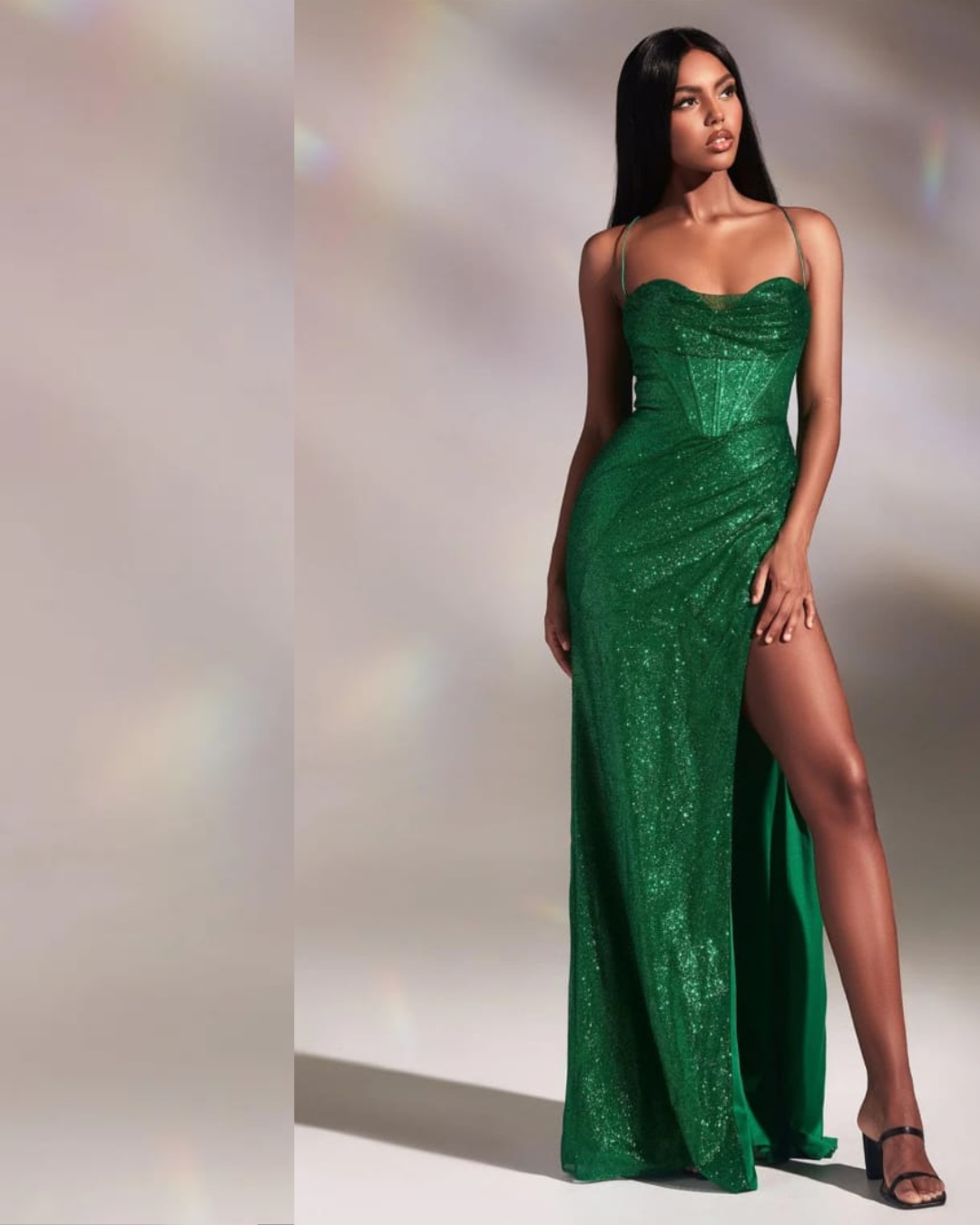 Vestido verde esmeralda