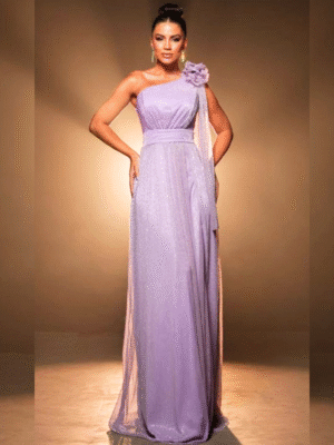 Lila claro con moño