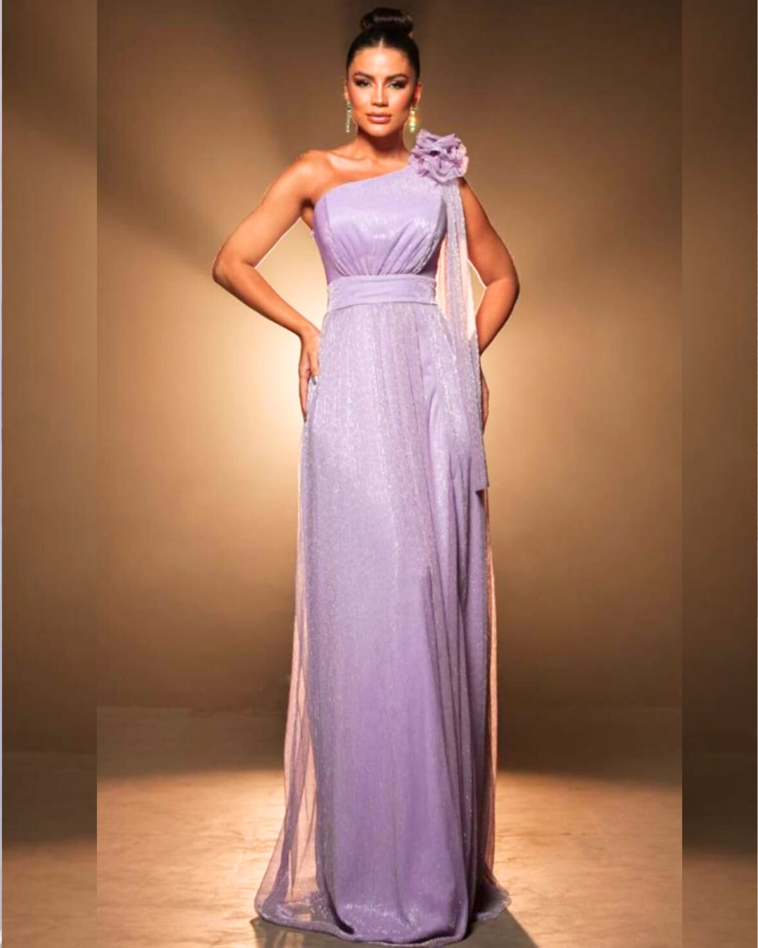 Lila claro con moño