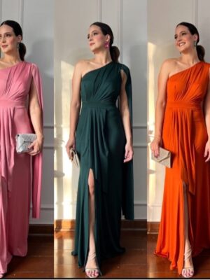 Vestidos medias mangas coloridos