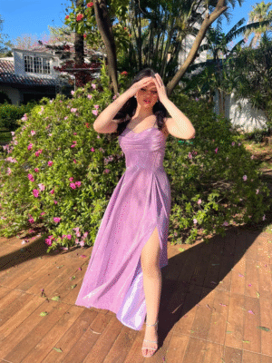 Lila claro con brillitos