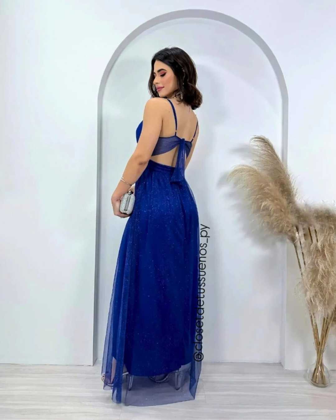 Vestido azul con tiras en la espalda. MEL - Imagen 2